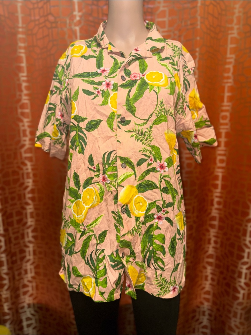 Old Navy Tropical Button Up Shirt Small